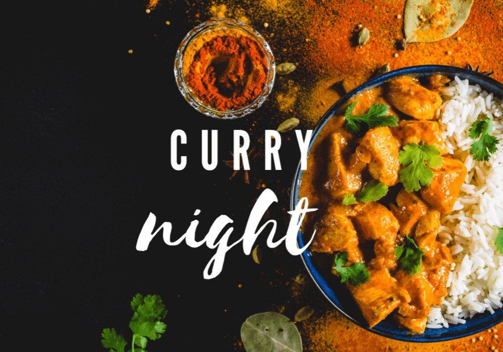 Curry night at the Porlock Weir Hotel 