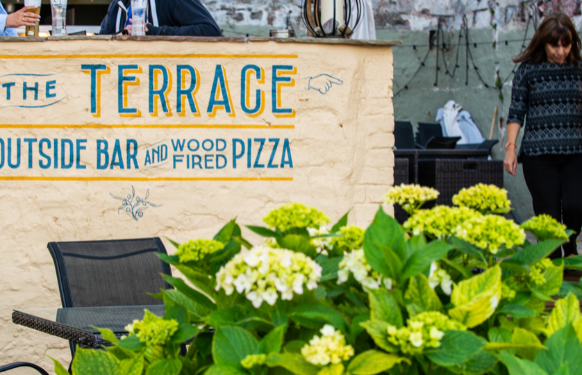 Alfresco dining on the Terrace