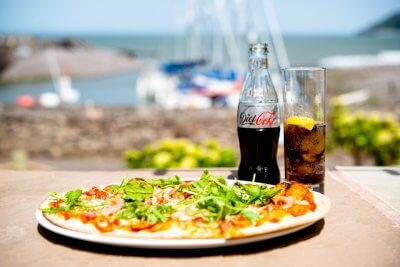 Delicious Pizza from Porlock Weir Restaurant