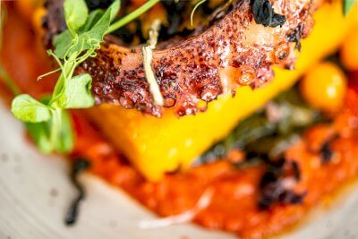 Octopus dish at Porlock